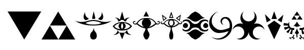 Hylian Symbols font preview